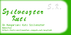 szilveszter kuti business card